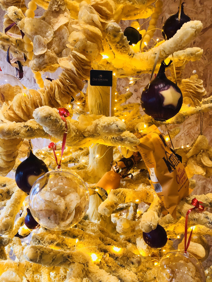 Kettle Chips celebrates new flavour with seven foot cheesemas tree